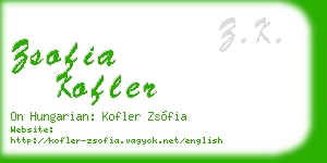 zsofia kofler business card